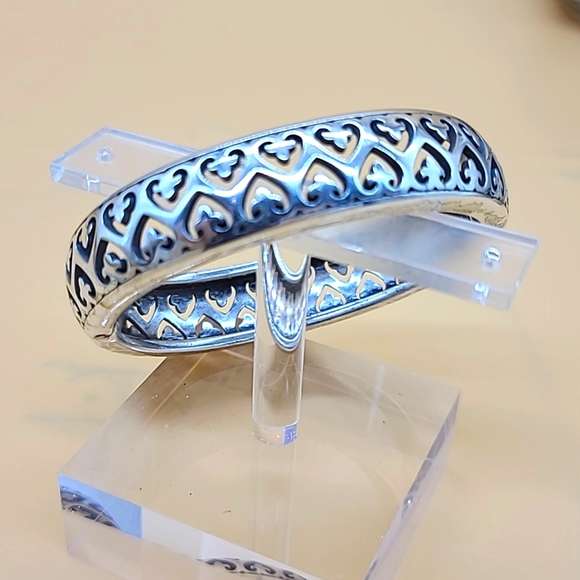 RARE! Brighton "LOS FELIZ" Set! Cut-Out Heart Pendant & Hinged Bangle Duo 💟 - Picture 11 of 14